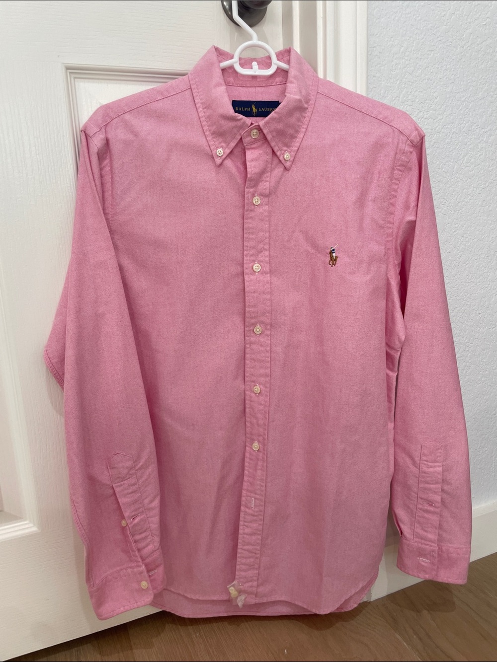 Ralph Lauren Pink Long-Sleeve Button-Down Oxford Shirt